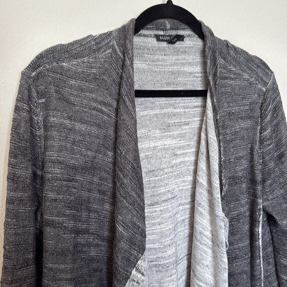 Eileen Fischer Open Cardigan Grey Large Pockets 100% Organic Cotton Cozy EUC - Picture 3 of 9